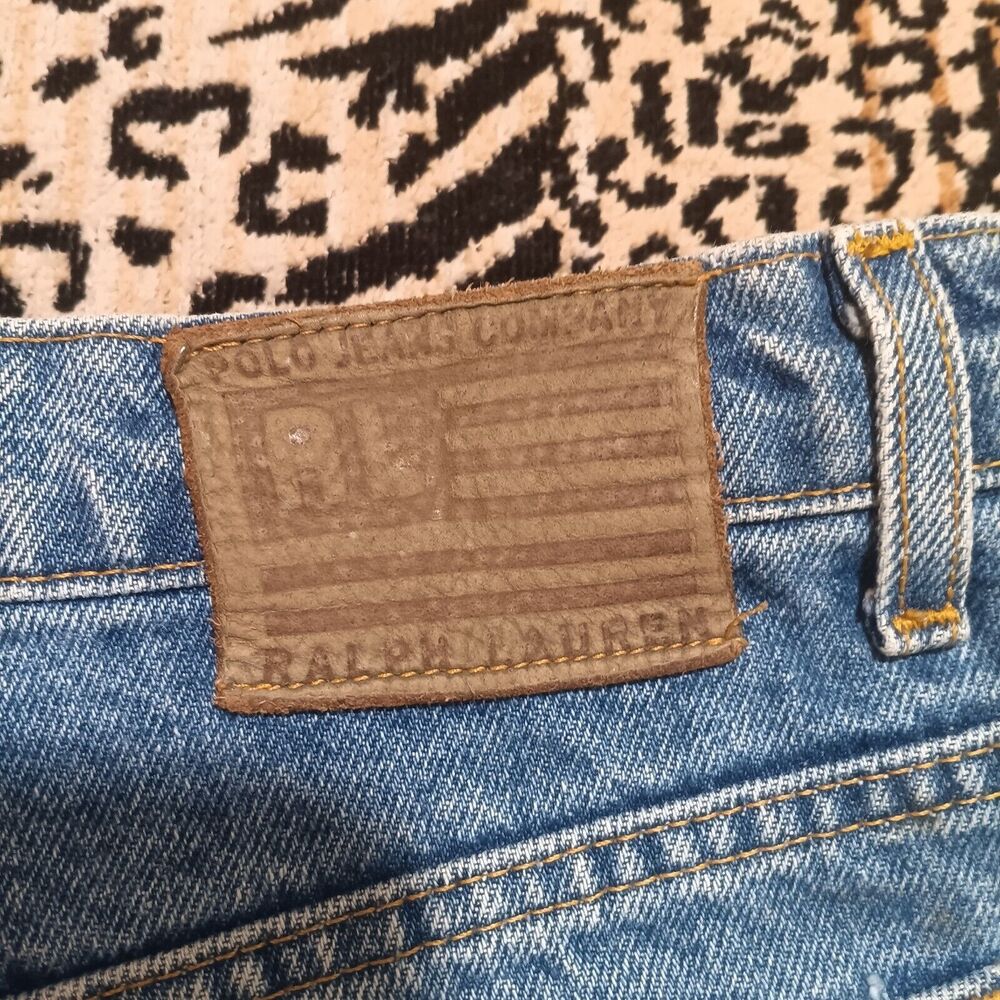Ralph Lauren Straight Leg Denim Jeans High Rise Mens Size 16x29 Actual 32x29 - Picture 2 of 6